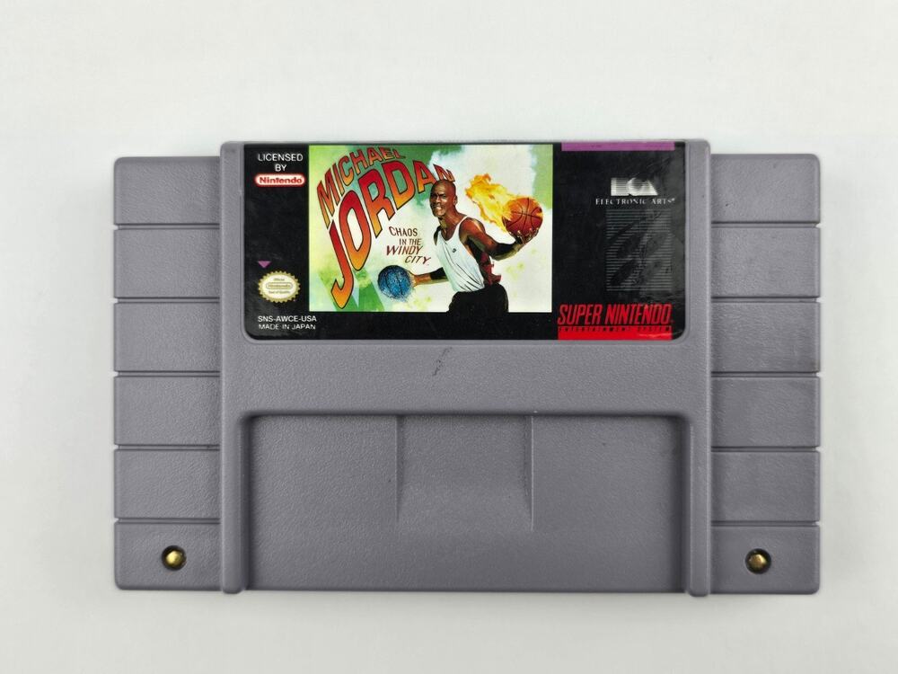 Michael Jordan Chaos in the Windy City SNES Super Nintendo 1994 Cartridge Only